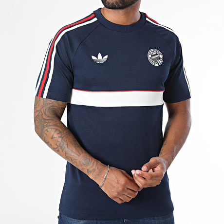 Adidas Originals - Tee Shirt 3 Stripes FC Bayern KG2238 Bleu Marine