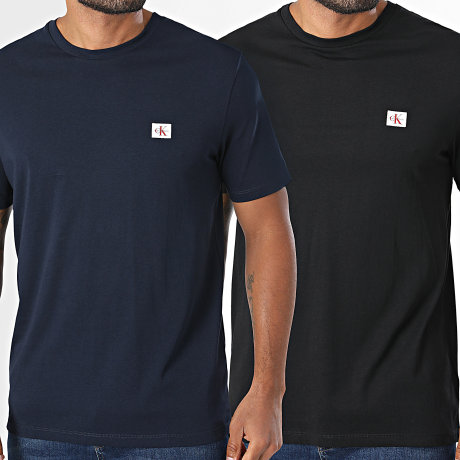 Calvin Klein - Pack aus 2 T-Shirts RD248 Dunkelblau Schwarz