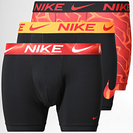 Nike - Lot De 3 Boxers Dri-FIT Essential Micro KE1277 Noir Rouge Orange