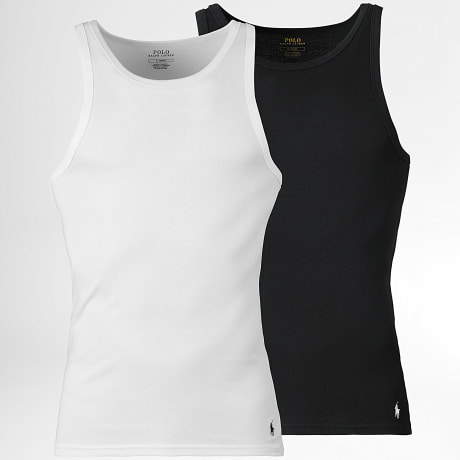 Polo Ralph Lauren - Pack de 2 Camisetas sem Manga Original Player Branco Preto