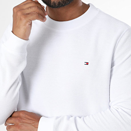 Tommy Hilfiger - Camiseta Manga Larga Regular Fit Texturizada 4251 Blanco