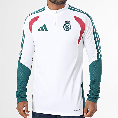 Adidas Sportswear - Tee Shirt Manches Longues A Bandes Real Madrid Tiro 26 KZ2484 Blanc