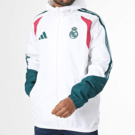 Adidas Sportswear - Veste Capuche Zippée Real Madrid Tiro 2026 KZ2492 Blanc