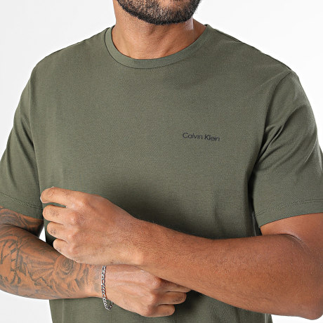 Calvin Klein - T-Shirt Micro Logo LC255 Khaki Grün