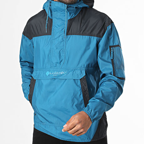 Columbia - Cortavientos con capucha Challenger II Windbreaker 2091001 Azul