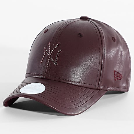 New Era - Casquette Femme M-Crown Diamnte 9Forty NY New York Yankees 60915834 Bordeaux