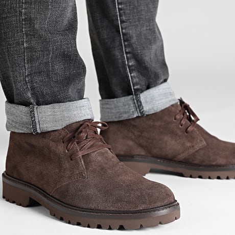 Clarks - Zapatos Berwick DB ante marrón