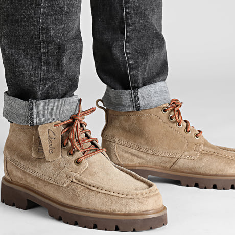 Clarks - Sneaker Cleyhill Hi Dark Sand Suede
