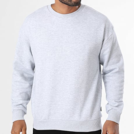 JJ Rebel - Sweat Crewneck Crest Gris Chiné Clair