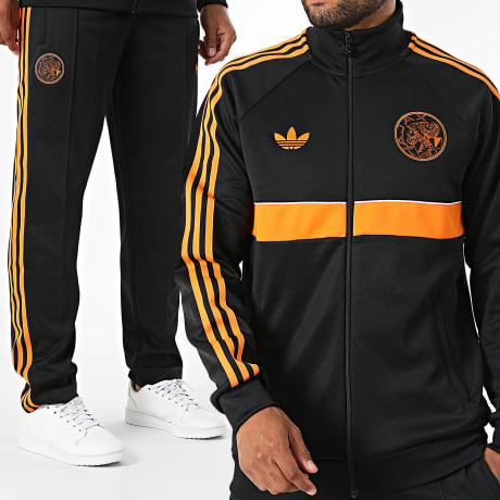 Adidas Originals - Broek Joggingpak 3 Strepen Ajax Amsterdam KG2627 KG2628 Zwart Oranje