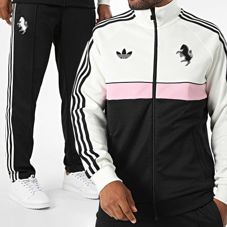Adidas Originals - Co-ord Set Trainingspak 3 Strepen Juventus FC KF9805 KF9806 Zwart Wit Roze