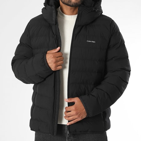 Calvin Klein - Daunenjacke mit Kapuze und Reißverschluss LH501 Schwarz