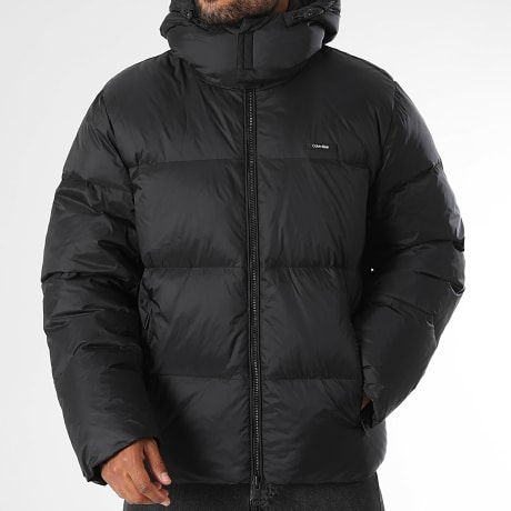 Calvin Klein - Daunenjacke mit Kapuze Reißverschluss LH503 Schwarz