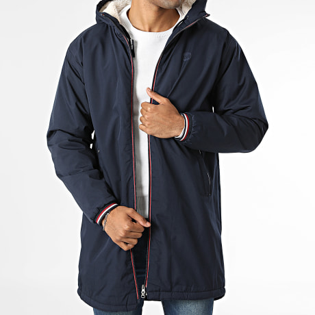 Classic Series - Parka Capuchon Met Rits Barney Donkerblauw