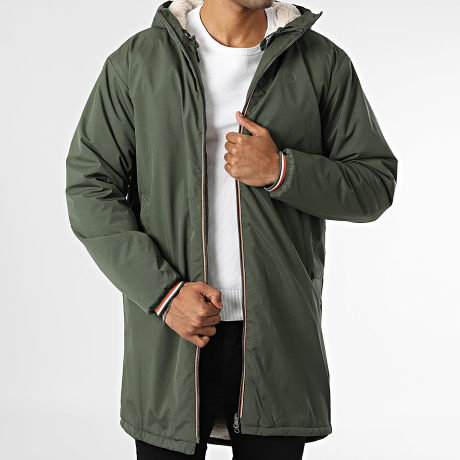 Classic Series - Parka Capuchon Met Rits Barney Kaki Groen