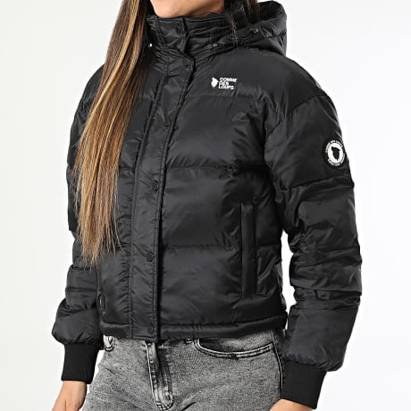 Comme Des Loups - Beheizbare Daunenjacke mit Kapuze und Reißverschluss Damen Carolina Schwarz