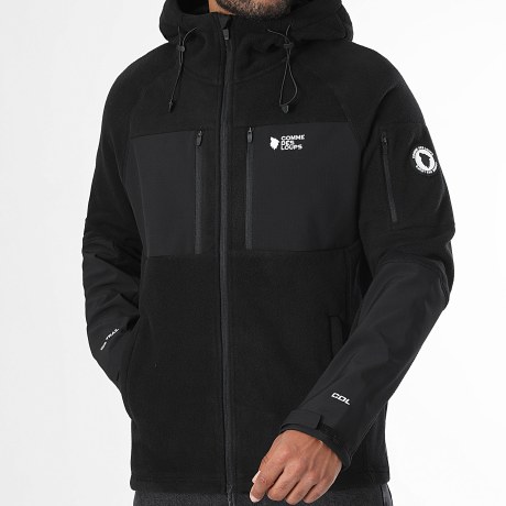 Comme Des Loups - Jacke Kapuze mit Reißverschluss Peak Schwarz