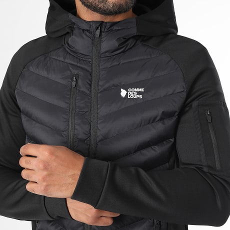 Comme Des Loups - Chaqueta con capucha con cremallera Yamaha Negro