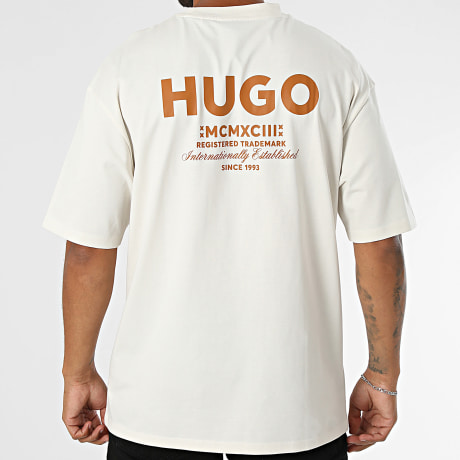 Hugo Azul - Camiseta Oversize Nalono 50509776 Beige Claro