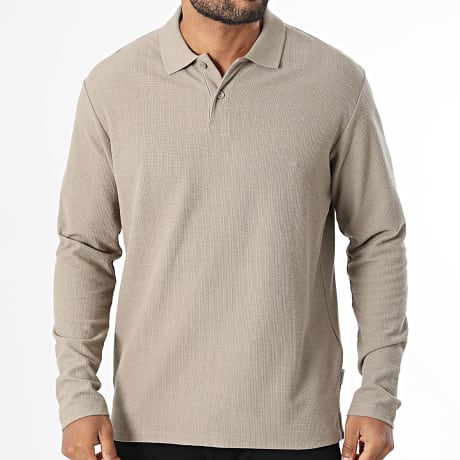 JJ Rebel - Polo de Manga Larga Bridge Beige