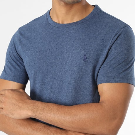 Polo Ralph Lauren - Tee Shirt Original Player Custom Slim Fit Bleu Marine Chiné