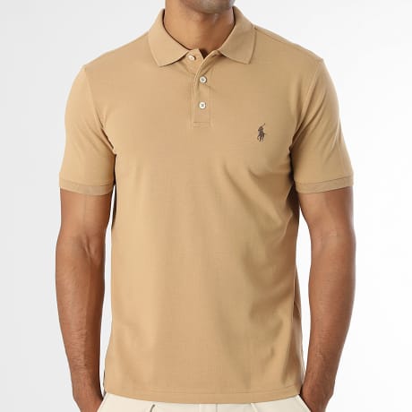 Polo Ralph Lauren - Polo Korte Mouwen Slim Fit Stretch Mesh Original Player Camel