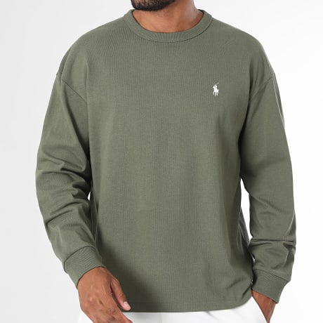 Polo Ralph Lauren - Sweat Crewneck Relaxed Fit Original Player Vert Kaki