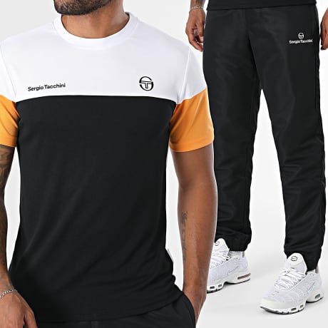 Sergio Tacchini - Conjunto de pantalón chándal Carson Prave 40845 40850 Negro Blanco
