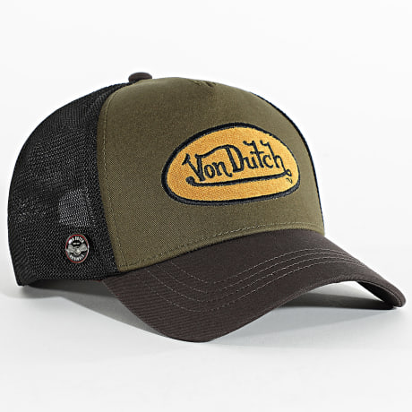Von Dutch - Trucker Pet Terry Groen Kaki Bruin Zwart