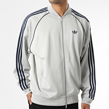 Adidas Originals - Veste Zippée A Bandes SST TT KS4955 Gris Clair