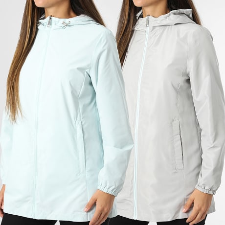 Classic Series - Coupe-Vent Réversible Femme 101 Bleu Ciel Gris Clair