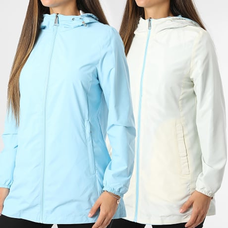 Classic Series - Coupe-Vent Réversible Femme 101 Bleu Clair Beige Clair