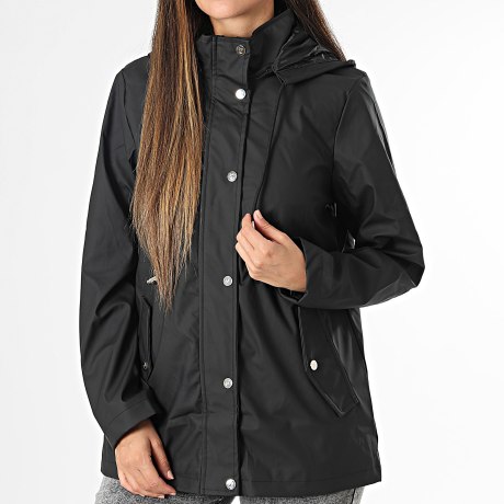 Classic Series - Coupe-vent Capuche Imperméable Femme 098 Noir