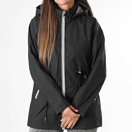 Classic Series - Coupe-vent Capuche Imperméable Femme 057 Noir