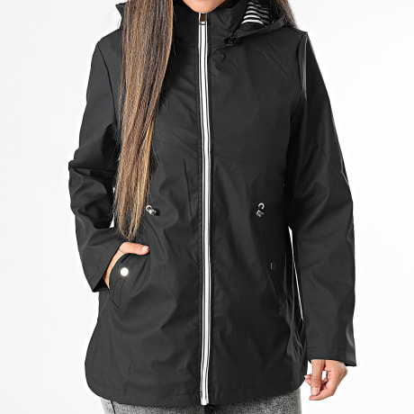 Classic Series - Coupe-vent Capuche Imperméable Femme 056 Noir