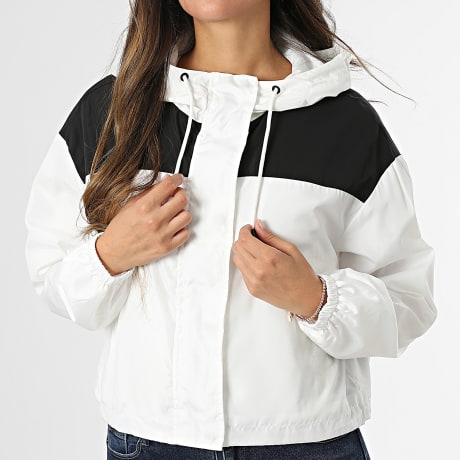 Classic Series - Coupe-Vent Capuche Femme 055 Blanc Noir