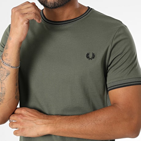Fred Perry - Tee Shirt Twin Tipped M1588V Vert Kaki