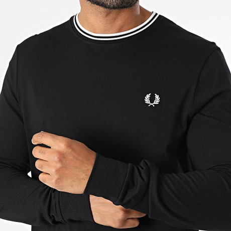Fred Perry - Long Sleeve Twin Tipped Tee M9602 Black