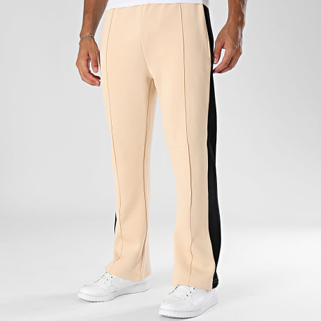 Ikao - Pantalon Jogging A Bandes 045 Beige Noir