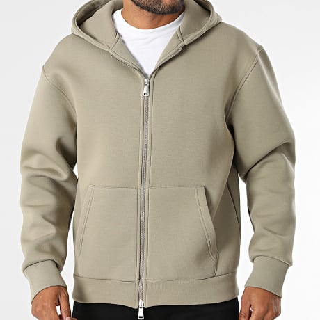 Ikao - Sweat Zippé Capuche 640 Vert Kaki Clair