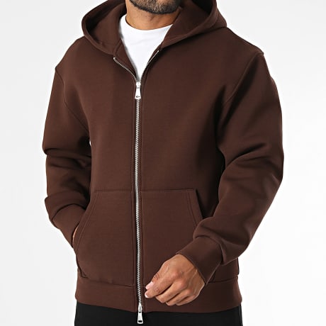 Ikao - Sweat Zippé Capuche 640 Marron