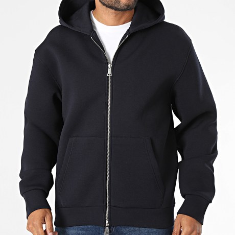 Ikao - Sweat Zippé Capuche 640 Bleu Marine Foncé