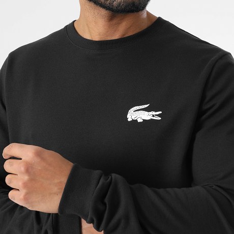 Lacoste - Hoodie Crewneck Krokodillenlogo Zwart