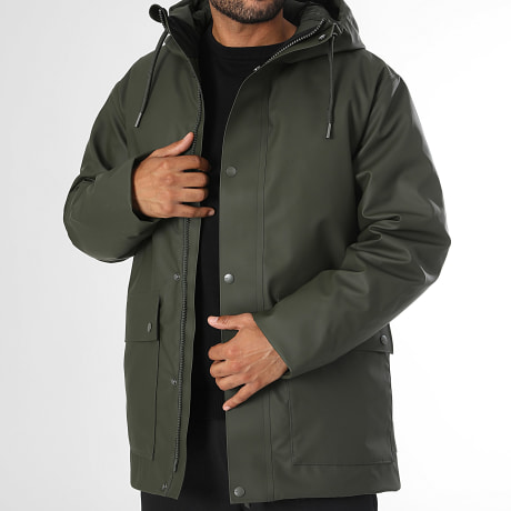 Rains - Parka Imperméable A Capuche Nome Vert Kaki