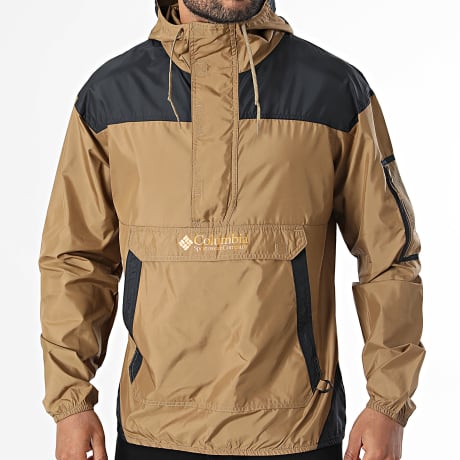 Columbia - Cortavientos con capucha Challenger II Windbreaker 2091001 Marrón Negro