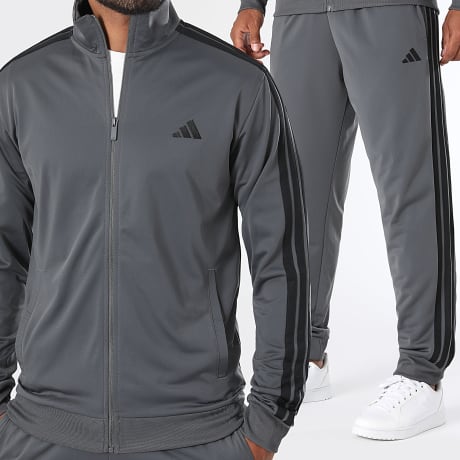 Adidas Sportswear - Ensemble De Survêtement A Bandes Dayready KY2274 Gris Anthracite