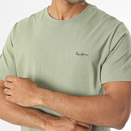 Pepe Jeans - Tee Shirt Washed PM5015596 Vert Kaki Clair