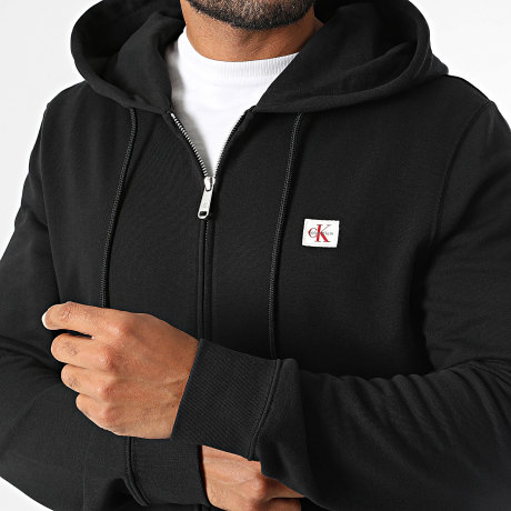 Calvin Klein - Hoodie Kapuze Reißverschluss RH234 Schwarz