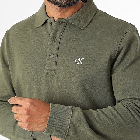 Calvin Klein - Langarm Polo RH235 Khaki Grün