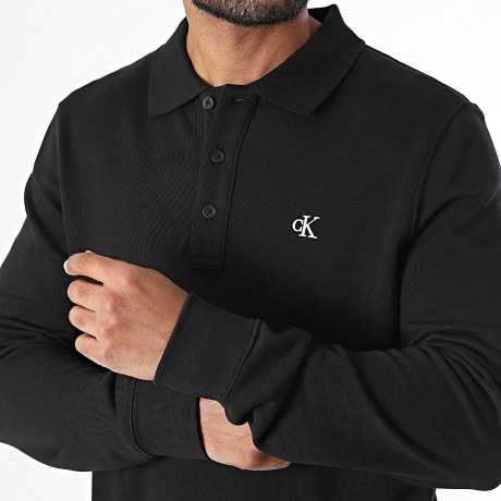 Calvin Klein - Langarm Polo RH235 Schwarz